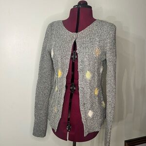 Charlie and Robin Anthropologie grey sweater- wool blend size small